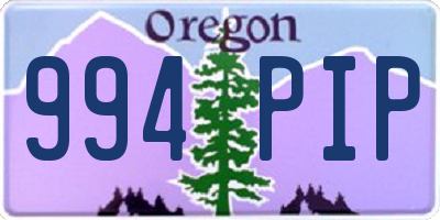 OR license plate 994PIP