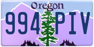 OR license plate 994PIV