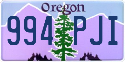 OR license plate 994PJI