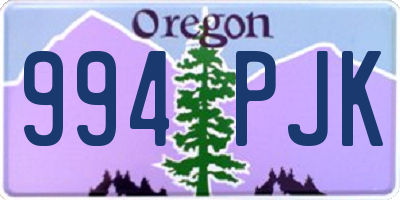 OR license plate 994PJK