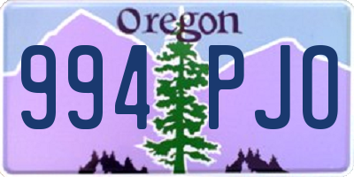 OR license plate 994PJO