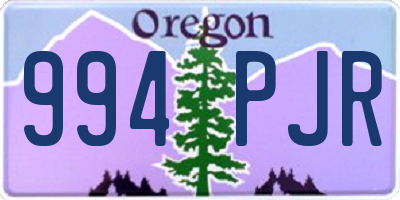 OR license plate 994PJR