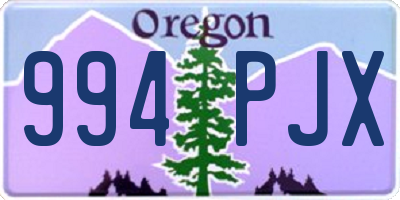 OR license plate 994PJX