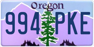 OR license plate 994PKE