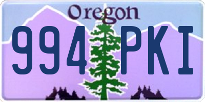 OR license plate 994PKI