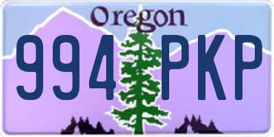 OR license plate 994PKP
