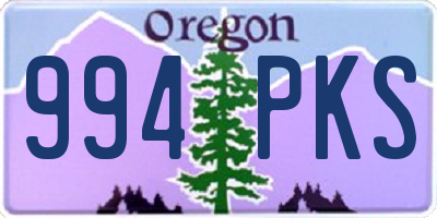 OR license plate 994PKS