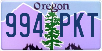 OR license plate 994PKT