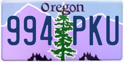 OR license plate 994PKU