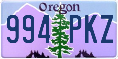 OR license plate 994PKZ