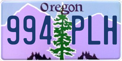 OR license plate 994PLH