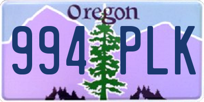 OR license plate 994PLK