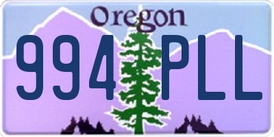 OR license plate 994PLL