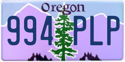 OR license plate 994PLP