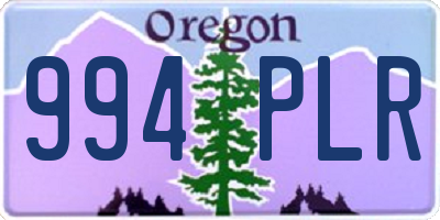 OR license plate 994PLR
