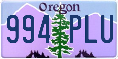 OR license plate 994PLU