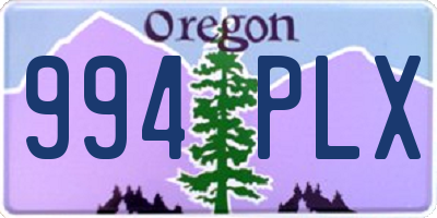 OR license plate 994PLX
