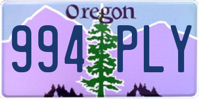 OR license plate 994PLY