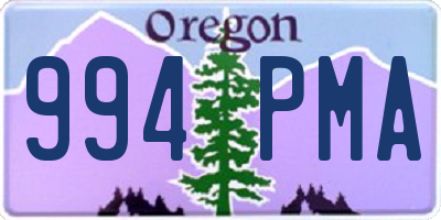 OR license plate 994PMA