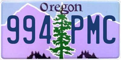 OR license plate 994PMC