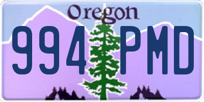 OR license plate 994PMD