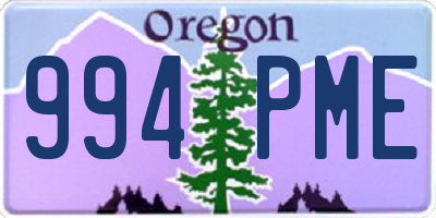 OR license plate 994PME