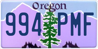 OR license plate 994PMF