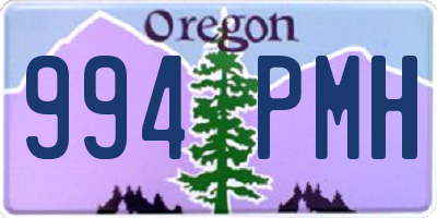 OR license plate 994PMH