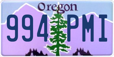 OR license plate 994PMI