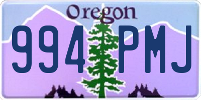 OR license plate 994PMJ
