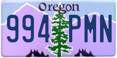 OR license plate 994PMN
