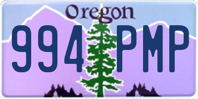 OR license plate 994PMP