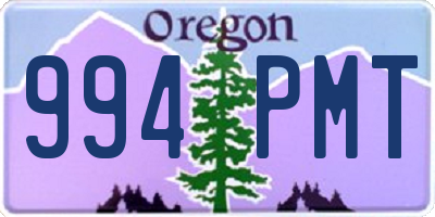 OR license plate 994PMT