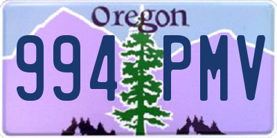OR license plate 994PMV