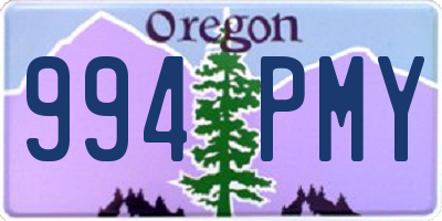 OR license plate 994PMY