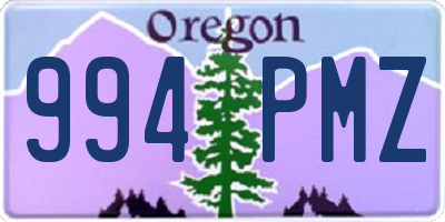OR license plate 994PMZ