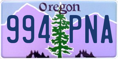 OR license plate 994PNA