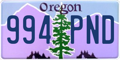 OR license plate 994PND