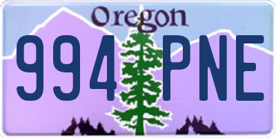 OR license plate 994PNE