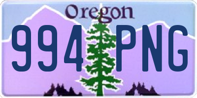 OR license plate 994PNG