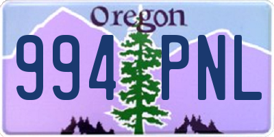 OR license plate 994PNL