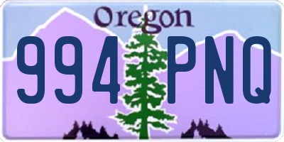 OR license plate 994PNQ
