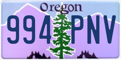 OR license plate 994PNV