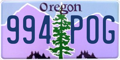 OR license plate 994POG