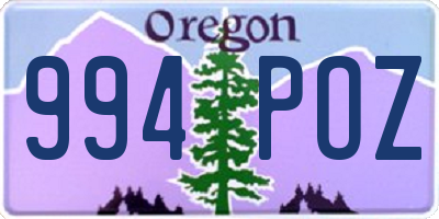 OR license plate 994POZ