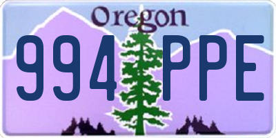 OR license plate 994PPE