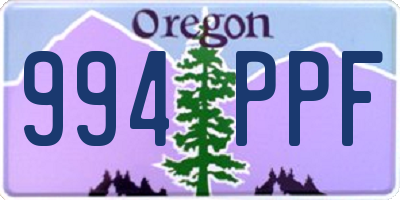 OR license plate 994PPF