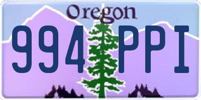 OR license plate 994PPI