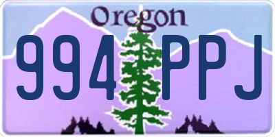 OR license plate 994PPJ