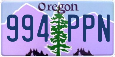 OR license plate 994PPN